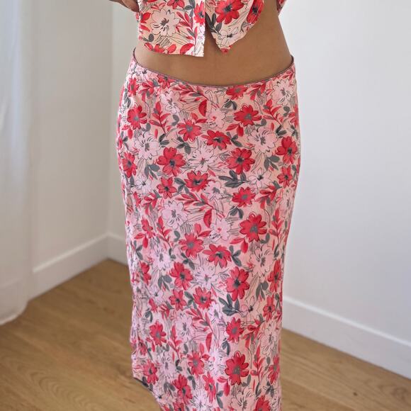 Vintage 100% Silk Floral Co-Ord Set by Marella (S) - Picture 5 of 12